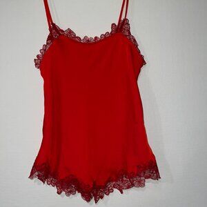 Free People Satin and Lace Tank